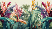 Colourful Tropical Leaves Wall Mural image 1