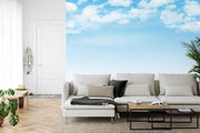 Blue sky with clouds wall mural image 0