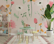 Colourful Flowers Wall Mural image 2