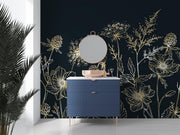 Golden Wildflowers Wallpaper Mural image 0