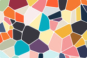 Colourful Voronoi Pattern Wallpaper Mural image 1