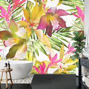 Tropical flowers wall mural image 3