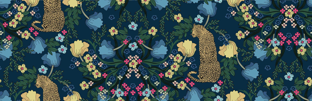 Vintage Leopard Wallpaper Mural image 1