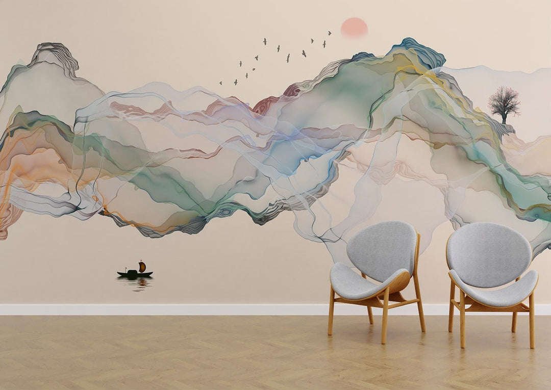 Abstract Landscape Mural Wallpaper