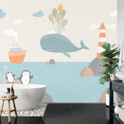 Children's room sea life wall mural image 1