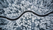Snowfall Aerial View Wallpaper Mural image 1