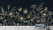 Golden Wildflowers Wallpaper Mural image 2