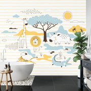 Safari animals wall mural image 3