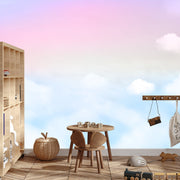 Pink dreamy skies wall mural image 0