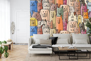 Cartoon Dogs Wall Mural image 2