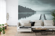 Lake view square wall mural image 3