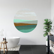 Circular wall mural Coastal Layers image 3