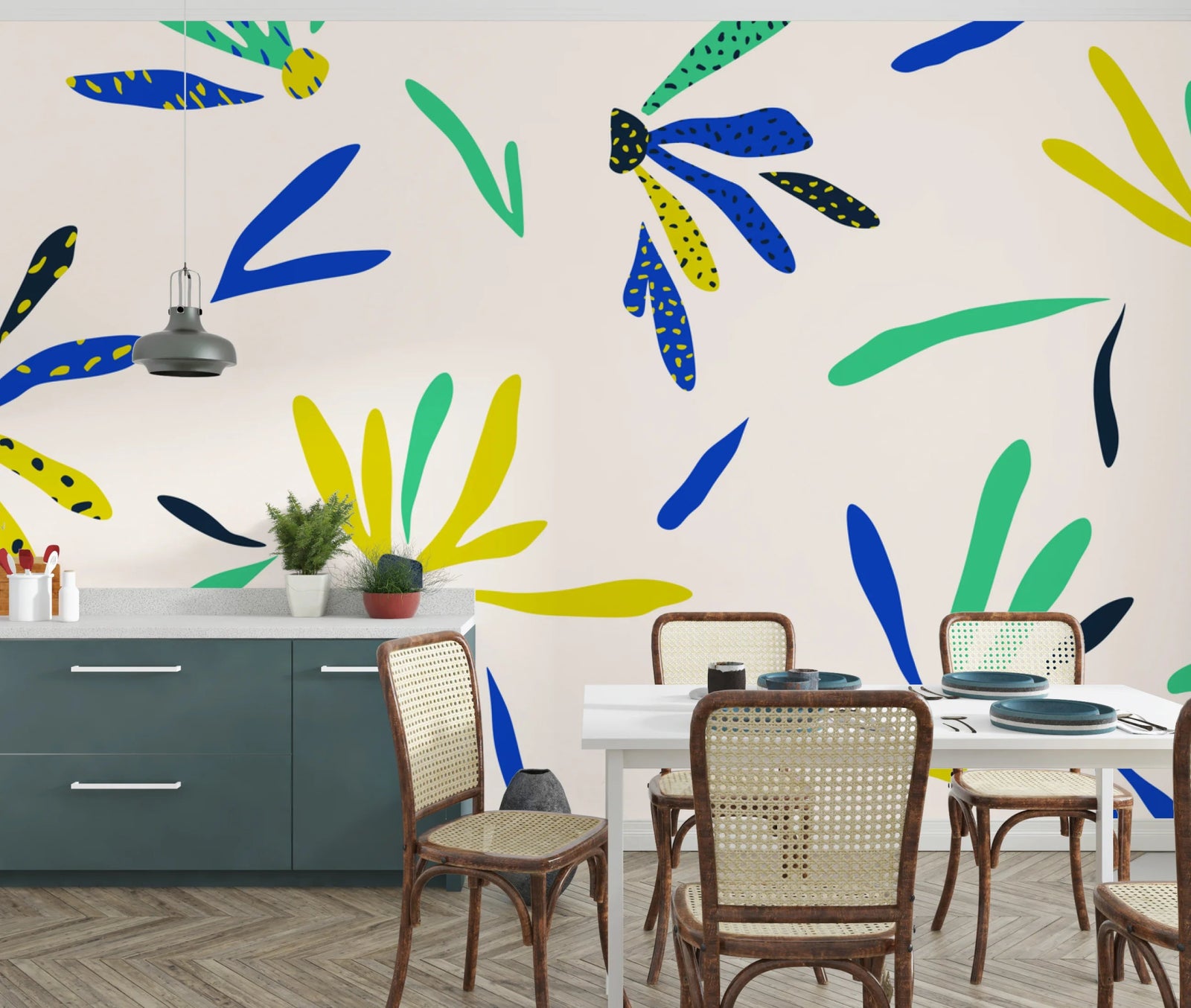 Abstract Daisy Wall Mural - Mural Wonder