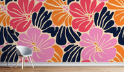 Abstract Floral Pattern Wallpaper Mural - Mural Wonder