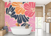 Abstract Floral Pattern Wallpaper Mural - Mural Wonder