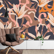 Abstract Jungle Plants wall mural - Mural Wonder
