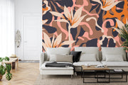 Abstract Jungle Plants wall mural - Mural Wonder