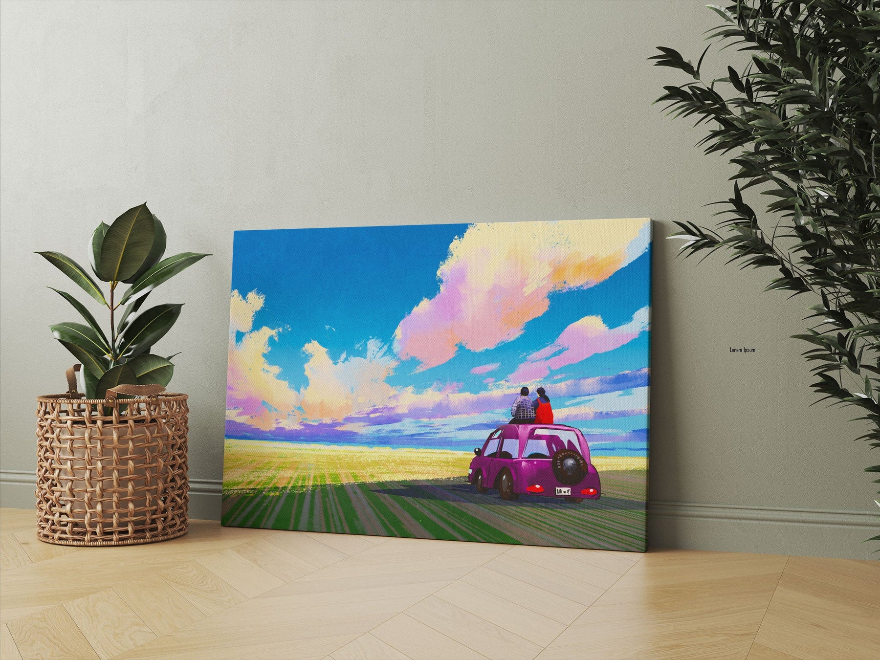 Abstract Landscape Natural Canvas - Mural Wonder