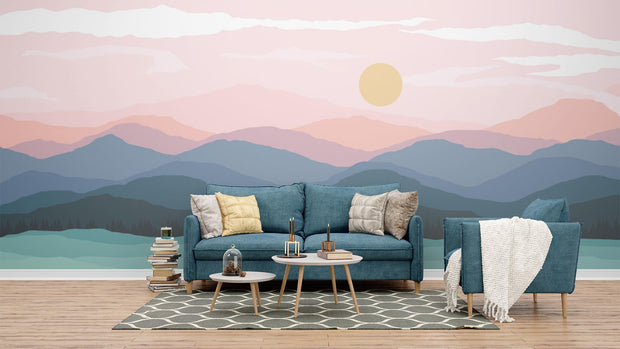 Abstract Landscape Wallpaper Mural - Mural Wonder