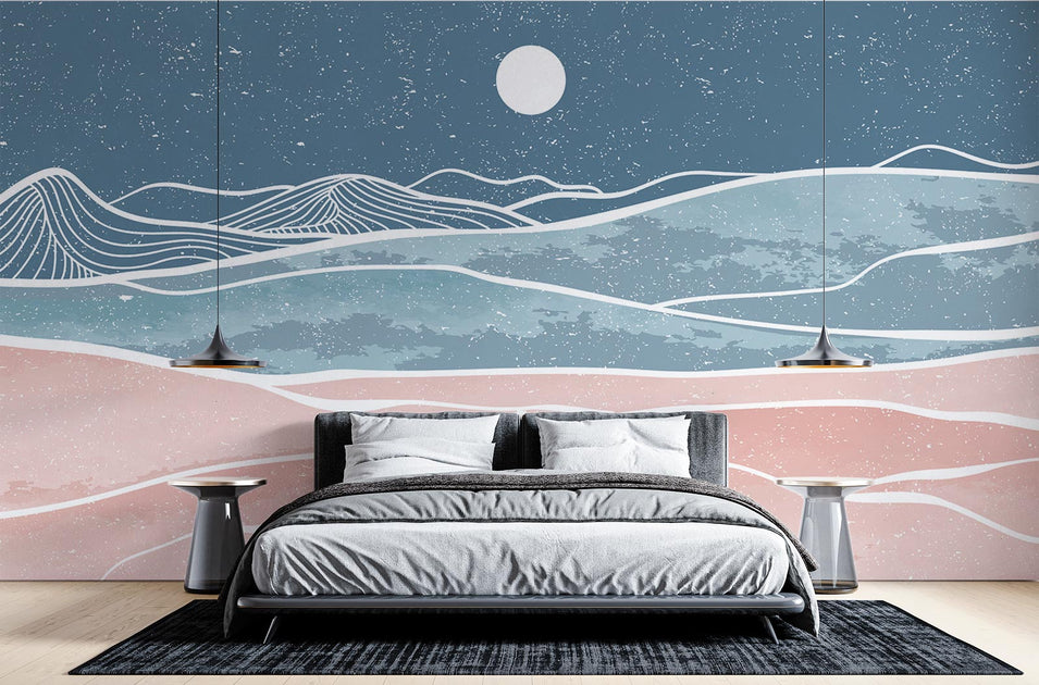 Abstract nightscape wall mural | Abstract wallpaper | Mural Wonder ...
