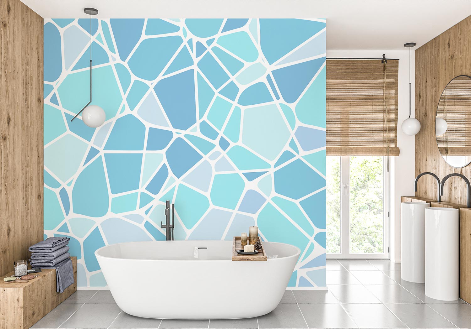 Abstract Voronoi Pattern Wallpaper Mural - Mural Wonder