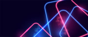 Futuristic Neon Light Wall Mural – Modern Cyberpunk-Inspired Wallpaper with Vibrant Blue and Pink LED-Style Light Trails for Gaming & Trendy Interiors.
