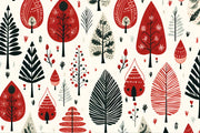 Red Forest Wallpaper Mural image 1