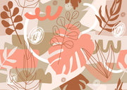 Leaves wall mural image 1