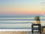Square wall mural ombre graphic sunset image 0