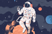 Astronaut in space wall mural - Mural Wonder
