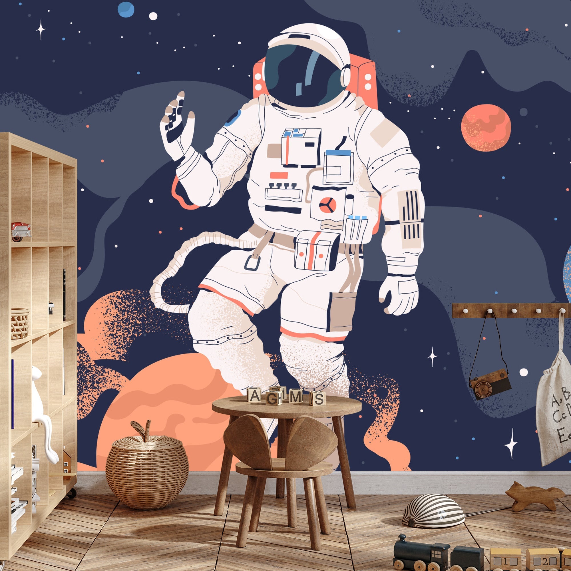 Astronaut in space wall mural - Mural Wonder