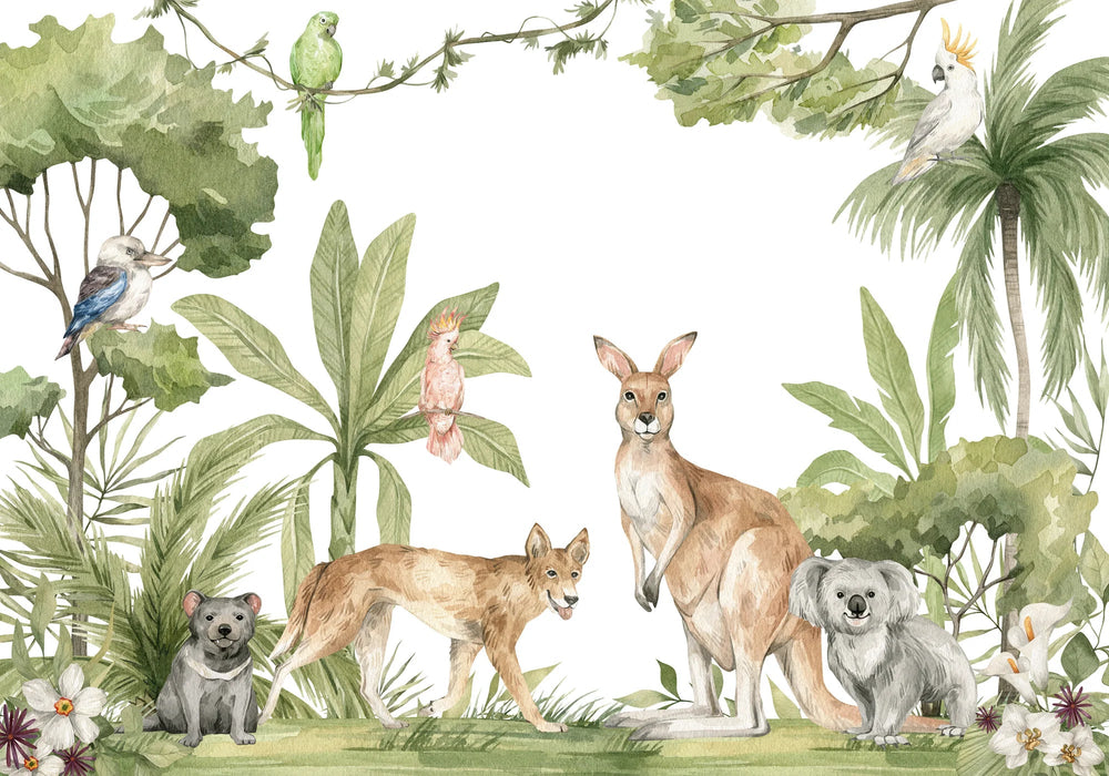 Australian Animals Wall Mural - Mural Wonder