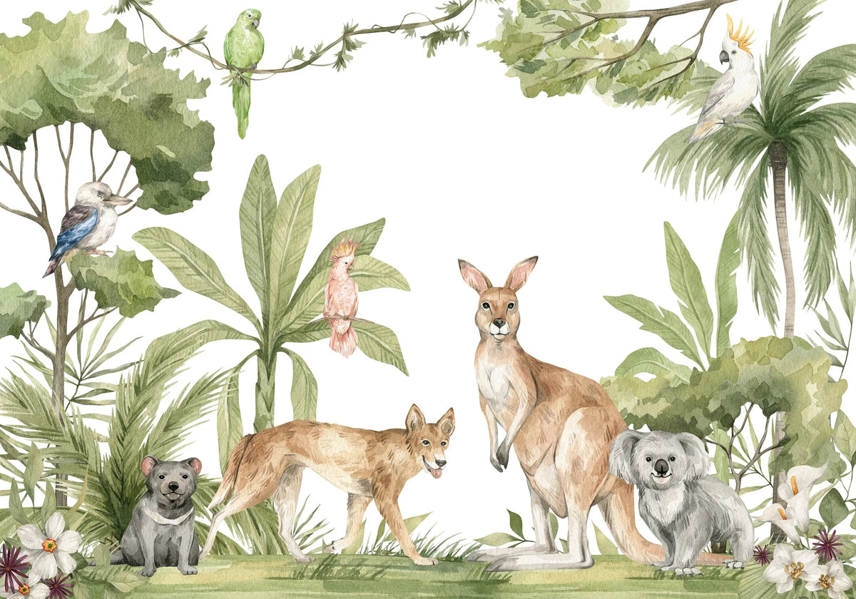 Australian Animals Wall Mural - Mural Wonder