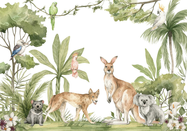 Australian Animals Wall Mural - Mural Wonder