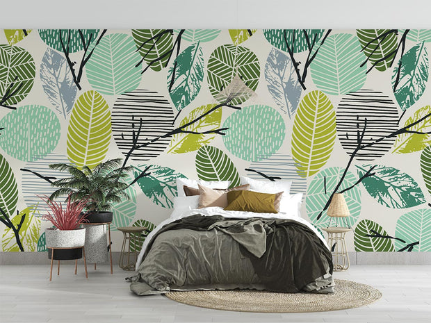 Leaves Wallpaper Mural