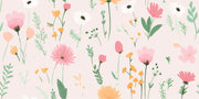 Colourful Flowers Wall Mural image 1