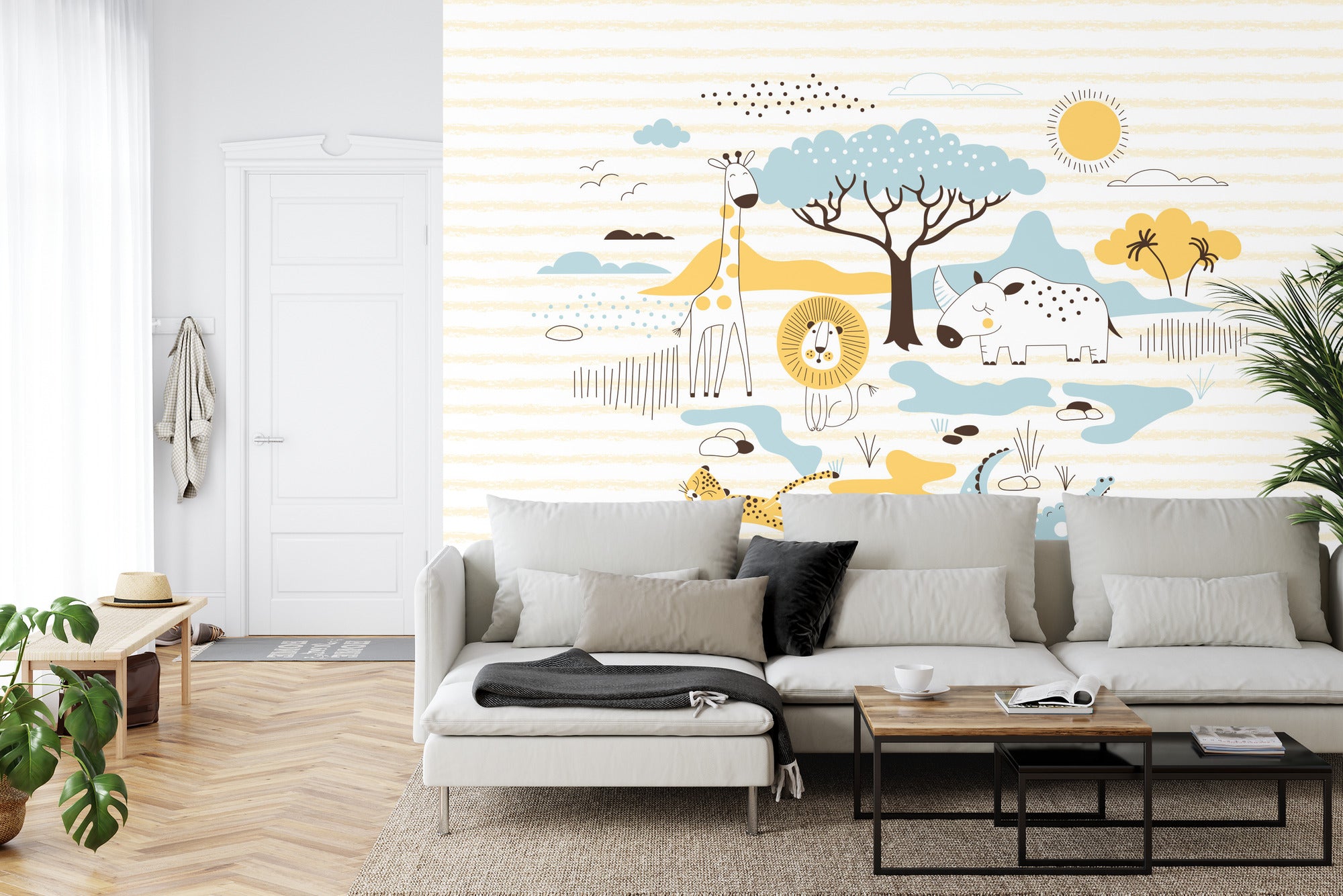 Safari animals wall mural image 0