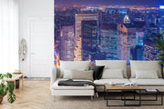 New York City At Night Mural Wallpaper image 0