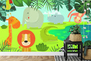 Jungle Animals Wallpaper Mural image 0