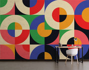 Bauhaus Geometric Wallpaper Mural - Mural Wonder