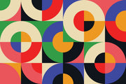 Bauhaus Geometric Wallpaper Mural - Mural Wonder