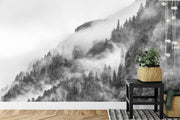 Misty Hillside Wall Mural image 3