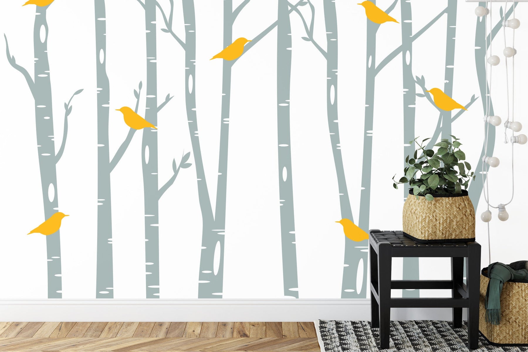 Birds wall mural - Mural Wonder