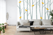 Birds wall mural - Mural Wonder