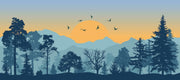 Blue Forest Wallpaper Mural - Mural Wonder