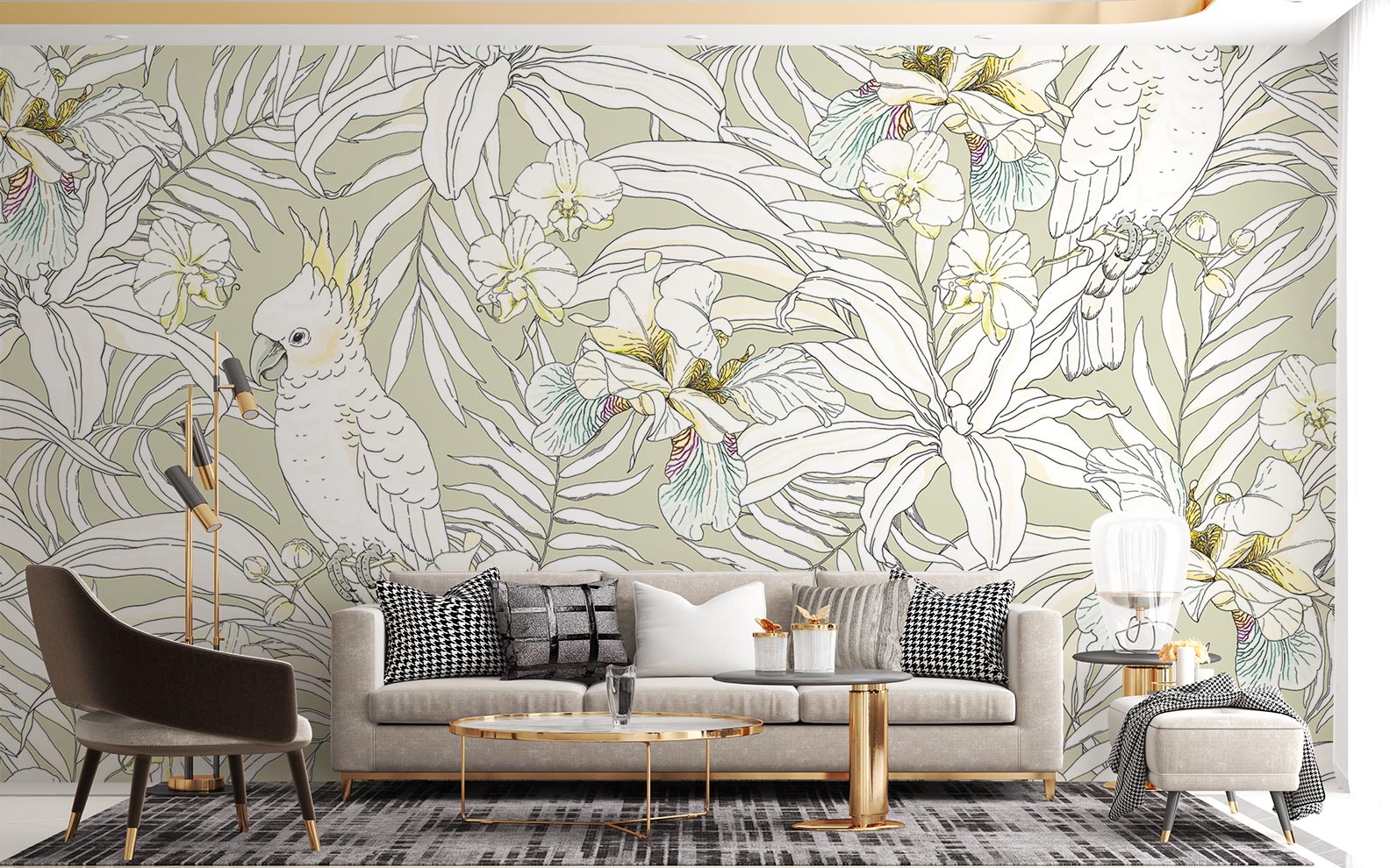 Cockatoo Parrot Wallpaper Mural image 0