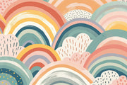 Pastel Rainbow Wall Mural image 1