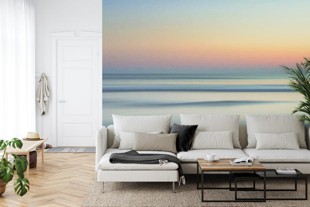 Square wall mural ombre graphic sunset image 3