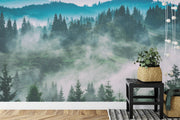 Misty Woodland Wall Mural image 0