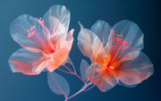 Transparent Flowers Natural Canvas image 1